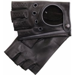 Špongr Pánské kožené řidičské rukavice Preston BP černé s grafitovými detaily