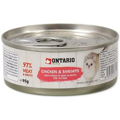 Ontario Cat Kitten Chicken Pieces a Shrimp 95 g – Hledejceny.cz