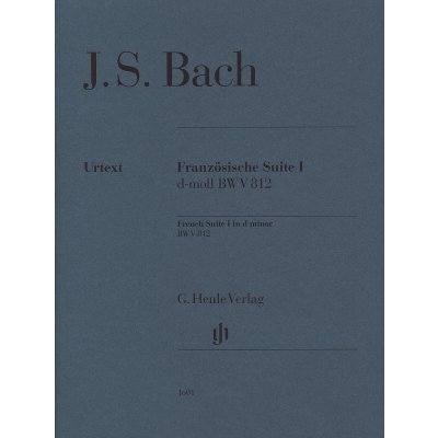 Johann Sebastian Bach French Suite I in D Minor BWV 812 noty na klavír