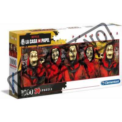 Clementoni 39545 NETFLIX La Casa de Papel panorama 1000 dílků – Zboží Mobilmania