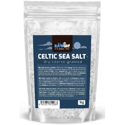 Rawgh Keltská mořská sůl hrubozrnná suchá 1 kg – Sleviste.cz