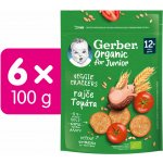 GERBER Organic krekry s rajčaty 6 x 100 g – Zboží Dáma