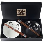 Made in Japan Set misek Cat Face Design s hůlkami 400 ml 2 ks – Zboží Mobilmania