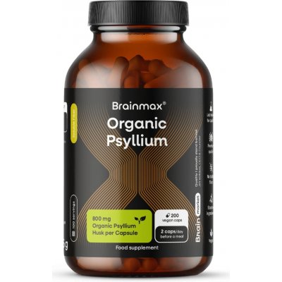 BrainMax BIO Psyllium 800 mg 200 rostlinných kapslí – Hledejceny.cz