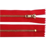 Pro Háčkování Kovový mosazný zip nedělitelný 14 cm červený – Hledejceny.cz