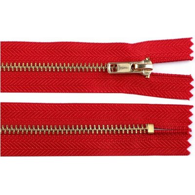 Pro Háčkování Kovový mosazný zip nedělitelný 14 cm červený – Hledejceny.cz