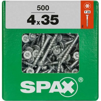 Spax Uni vrut zápust.hlava T-Star+ T20 4CUT část.závit Wirox 4 x 35 mm 500 ks – Hledejceny.cz