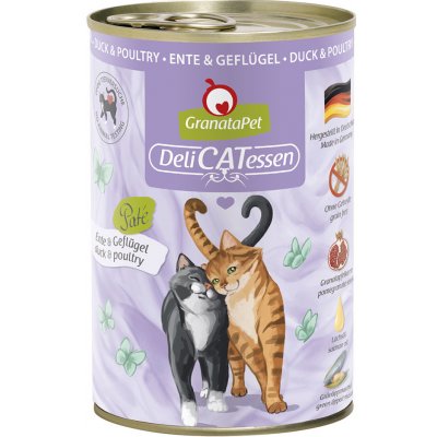 GranataPet pro kočky DeliCATessen Kachna a drůbež 6 x 400 g