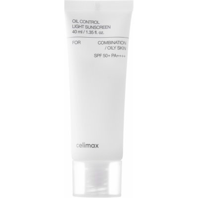 Celimax Oil Control Light Sunscreen SPF50+ krém regulující sekreci kožního mazu 40 ml