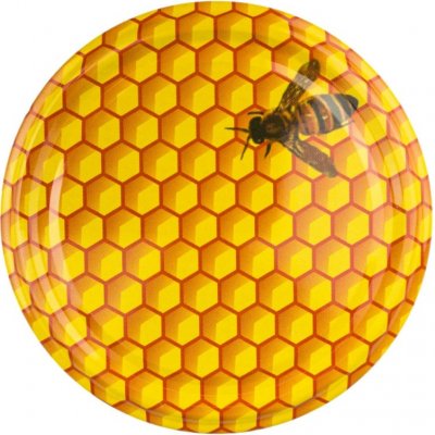 Víčko na sklenici na med se závitem TO 82 - včelka – Zboží Dáma