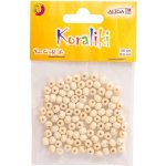Korálky 6mm,100ks přírodní, dřevěné – Zboží Dáma