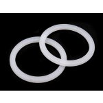 Plastový kroužek na záclony a obháčkování Ø34 mm - bílá (20 ks) – Zboží Dáma