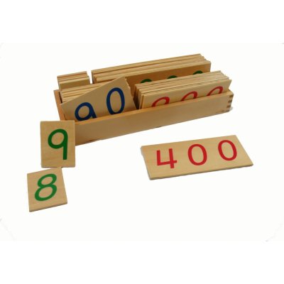 Montessori velké dřevěné karty s čísly 1-9000 – Zboží Dáma