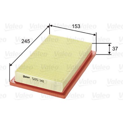Vzduchový filtr VALEO 585141 – Zboží Mobilmania