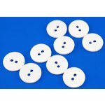 Dírkový košilový knoflík - bílá - průměr 1,5 cm – Sleviste.cz