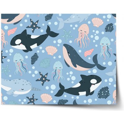 Sablio Plakát Dětský mořský svět - 60x40 cm