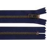 Prima-obchod Kovový zip YKK No 5 délka 18 cm staromosazný (jeansový), barva 919 modrá tmavá staromosaz – Hledejceny.cz