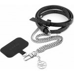 Guess Crossbody Popruh PU 4G Chain with Charm Silver/Black – Zboží Živě