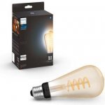Philips Hue Bluetooth LED White Ambiance filamentová žárovka 8719514301504 E27 ST72 7W 550lm 2200-4500K černá, stmívatelná Studená bílá – Zboží Živě