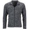 Pánská sportovní bunda James Nicholson fleece jacket šedá melír-antracit