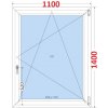 Okno SMART Plastové okno 110x140, Otevíravé a sklopné
