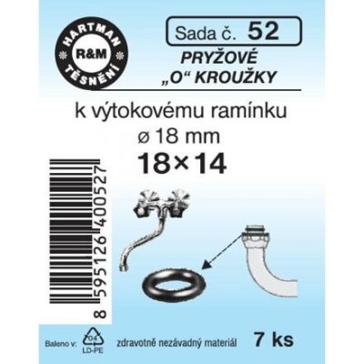 HARTMAN pryžové "O" kroužky k výtokovému ramínku 18mm, sada č.52 – Zboží Dáma