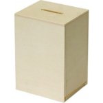 EFCO Dřevěná obdelníková kasička 10x7x6cm – Zboží Dáma