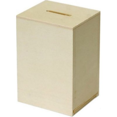 EFCO Dřevěná obdelníková kasička 10x7x6cm – Zboží Dáma
