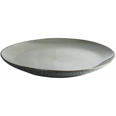 GUSTA talíř kamenina 27 cm šedá