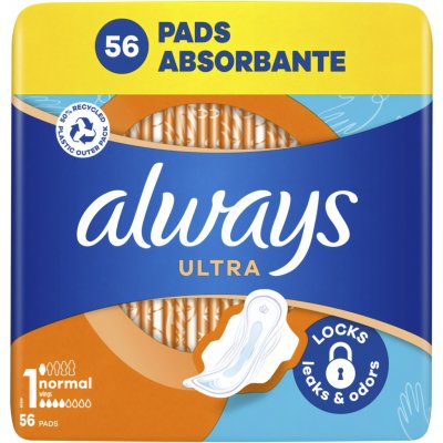 Always Ultra Normal hygienické vložky Vel. 1 s křidélky 56 ks – Zboží Dáma