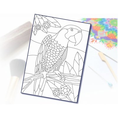 Radost v písku Šablona na pískování ara A4 210 x 297 mm – Zboží Dáma