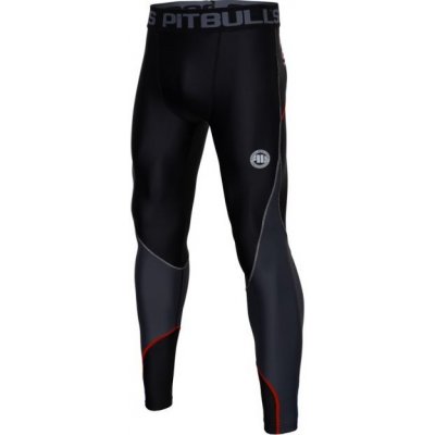 Pitbull West Coast legíny Compression Pro Plus černo/červené – Zboží Mobilmania