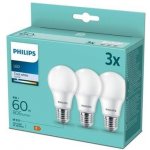 Philips klasik, 8W, E27, studená bílá 3ks – Hledejceny.cz