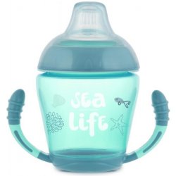 Canpol babies nevylévací hrníček se silikonovým ventilem sea life 56/501 grey 230 ml