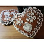 Meduňka pekařství perníkářství Zdobený perník srdce Lidové motivy III. 50 g – Zboží Dáma