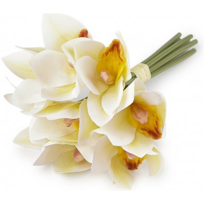 Prima-obchod Umělá orchidej svazek, barva 1 krémová světlá – Hledejceny.cz