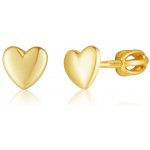 JVD Dámské stříbrné pozlacené peckové náušnice na šroubek SVLE3447XH2GOSR – Zboží Dáma