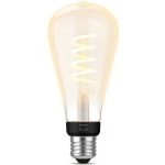 Philips Hue Bluetooth LED White Ambiance filamentová žárovka 8719514301504 E27 ST72 7W 550lm 2200-4500K černá, stmívatelná Studená bílá – Zboží Živě