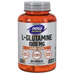 Now Foods L Glutamin Double Strength 1000 mg 120 kapslí