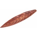 Mani Bhadra Stojánek na vonné tyčinky Dřevo mango Hnědý list 28 cm – Sleviste.cz