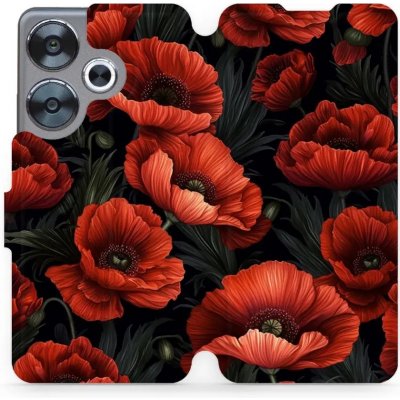 Mobiwear - Xiaomi Poco F6 5G - VP45S Temné červené květy – Zboží Živě