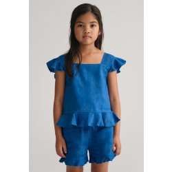 Gant Top linen frill top modrá