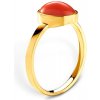 Prsteny Savicki prsten žluté zlato korál SAV16030PI