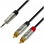 Adam Hall Cables K4 YWCC 0300 - Audiokabel REAN 3,5 mm Klinke stereo auf 2 x Cin