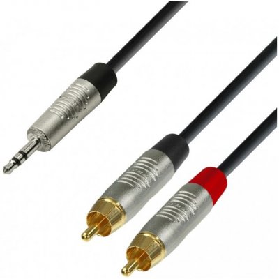 Adam Hall Cables K4 YWCC 0300 - Audiokabel REAN 3,5 mm Klinke stereo auf 2 x Cin – Hledejceny.cz