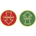 Samolepka "Táhnout/Tlačit" ,oboustranná 92 mm – Hledejceny.cz