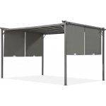 Garden Point pergola Sevilla 3x4 m se závěsy Antracitová – Zboží Mobilmania