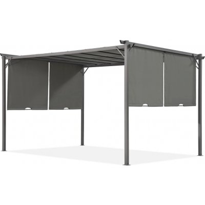 Garden Point pergola Sevilla 3x4 m se závěsy Antracitová – Zboží Mobilmania