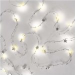 Emos lED vánoční řetěz stříbrný hvězdičky 1,9 m 2x AA vnitřní teplá bílá časovač DCGW07 – Hledejceny.cz