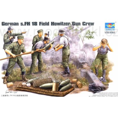 Trumpeter German s.FH 18 Field Howitzer Gun Crew 1:35